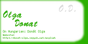 olga donat business card
