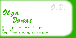 olga donat business card